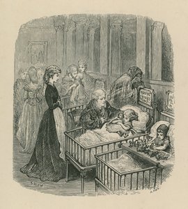 Scène uit een ziekenhuis in Londen door Gustave Dore